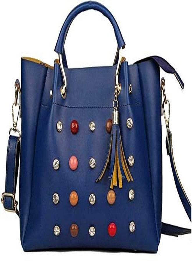 TYPIFY Women's Handbag with Sling Bag (Set of 2) (Tbag341-Blue_Blue) - Image 3